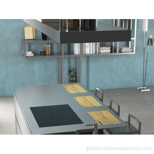 unfinished cabinets Minimalism Modular Stainless Steel Island Kitchen Cabinets Factory